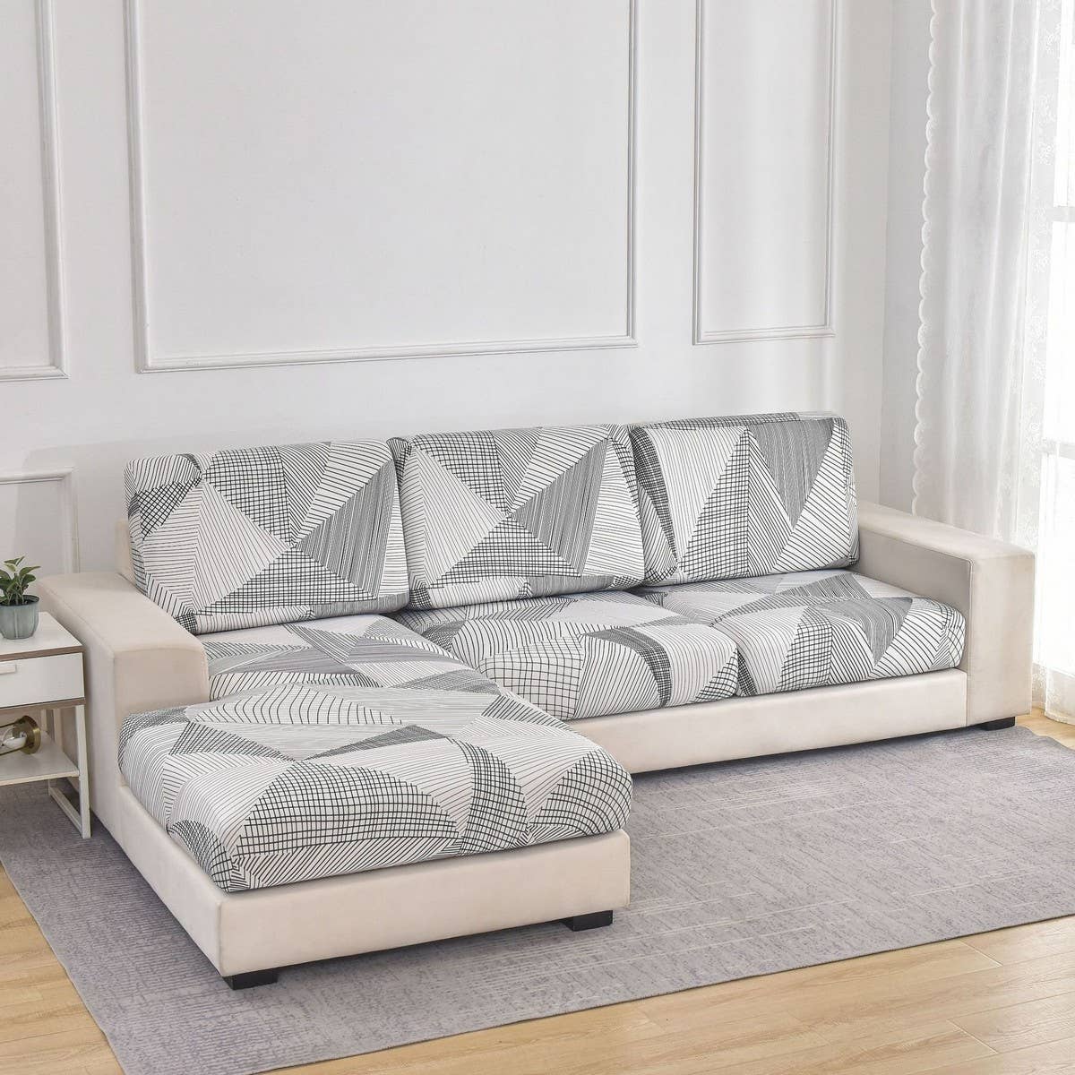 Stretch Printed Sofa Cover, Full Wrap Design_CWMM8308