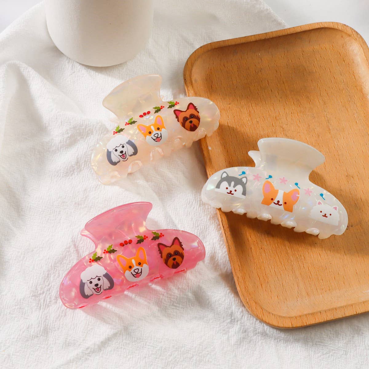 CWAHA5145_SIMPLE SWEET AND CUTE ANIMAL PRINT HAIRPIN