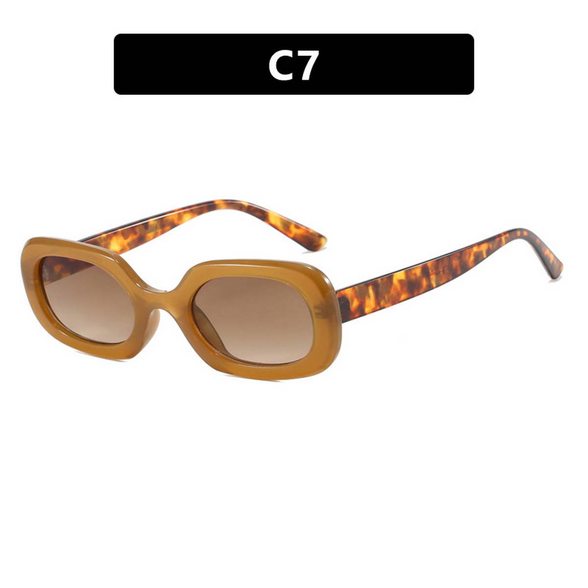 VINTAGE OVAL PLAID SUNGLASSES