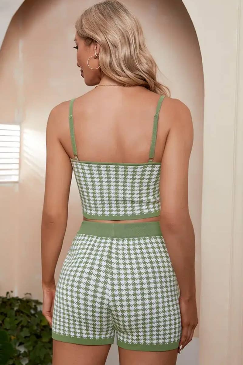 CWSS1078_SPRING AND SUMMER CAMISOLE CASUAL SHORTS SET