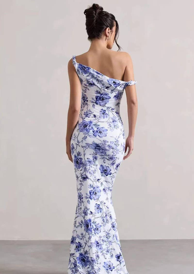 CWDMD01078_FLORAL BODYCON ELEGANT COCKTAIL LONG DRESS