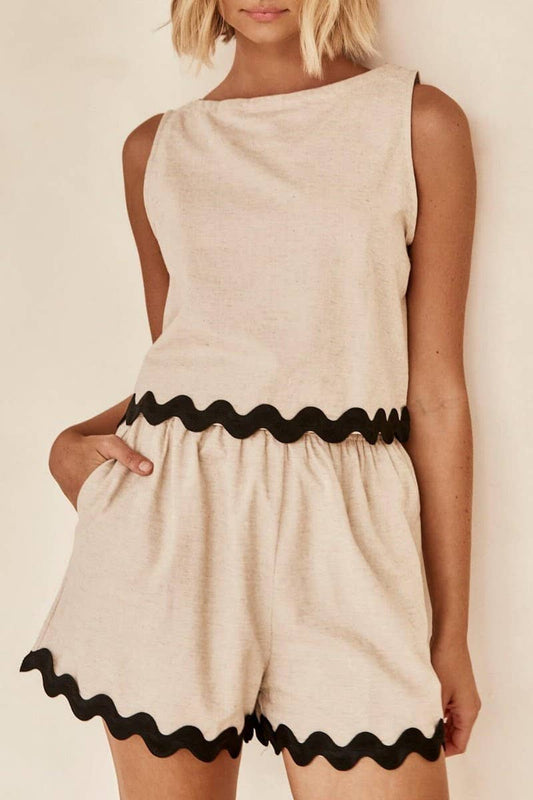 CWSTB0577_ CREW NECK TANK TOP AND SHORTS TWO PIECE SET