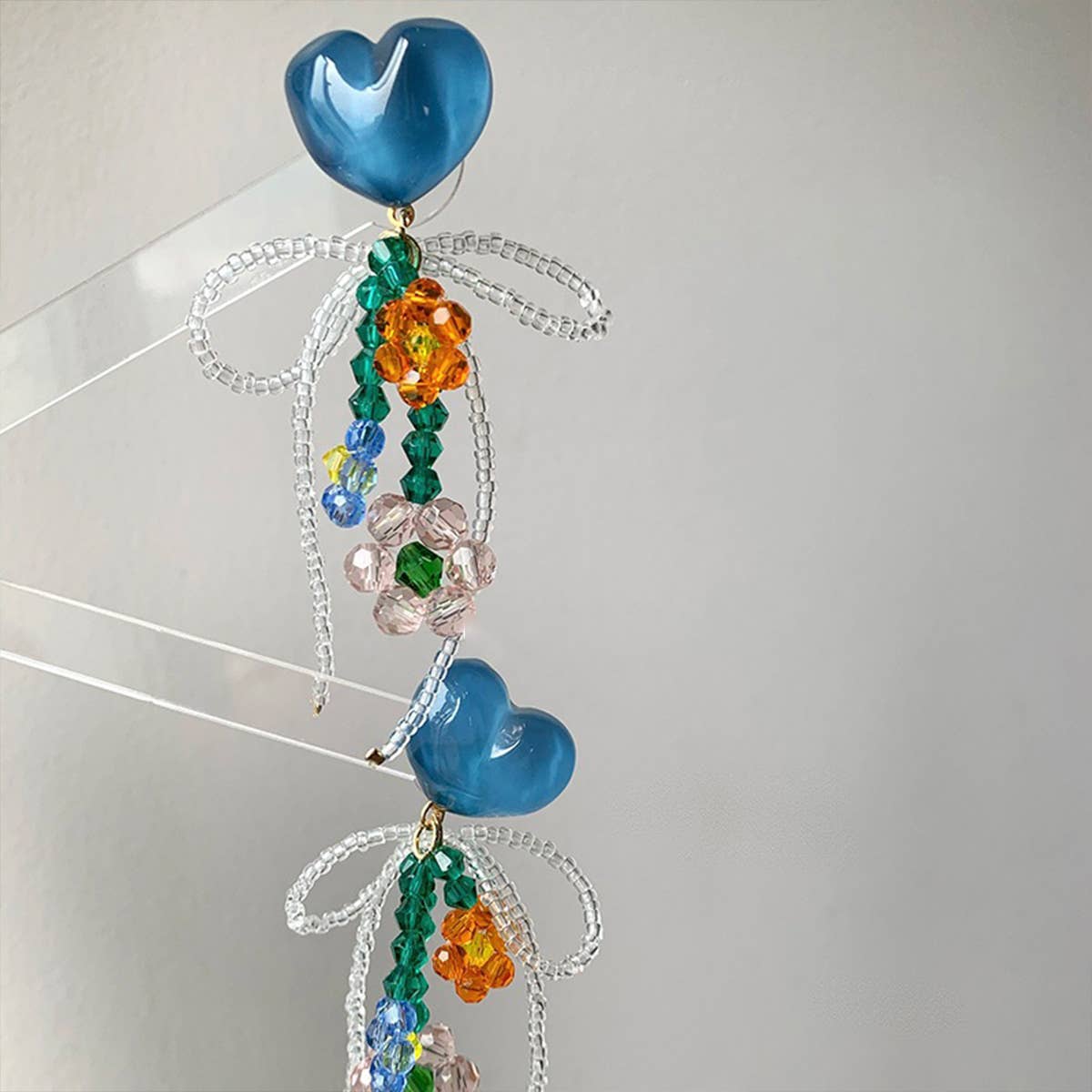 LOVE HEART FLOWER BOWKNOT CUTE FASHION EARRINGS