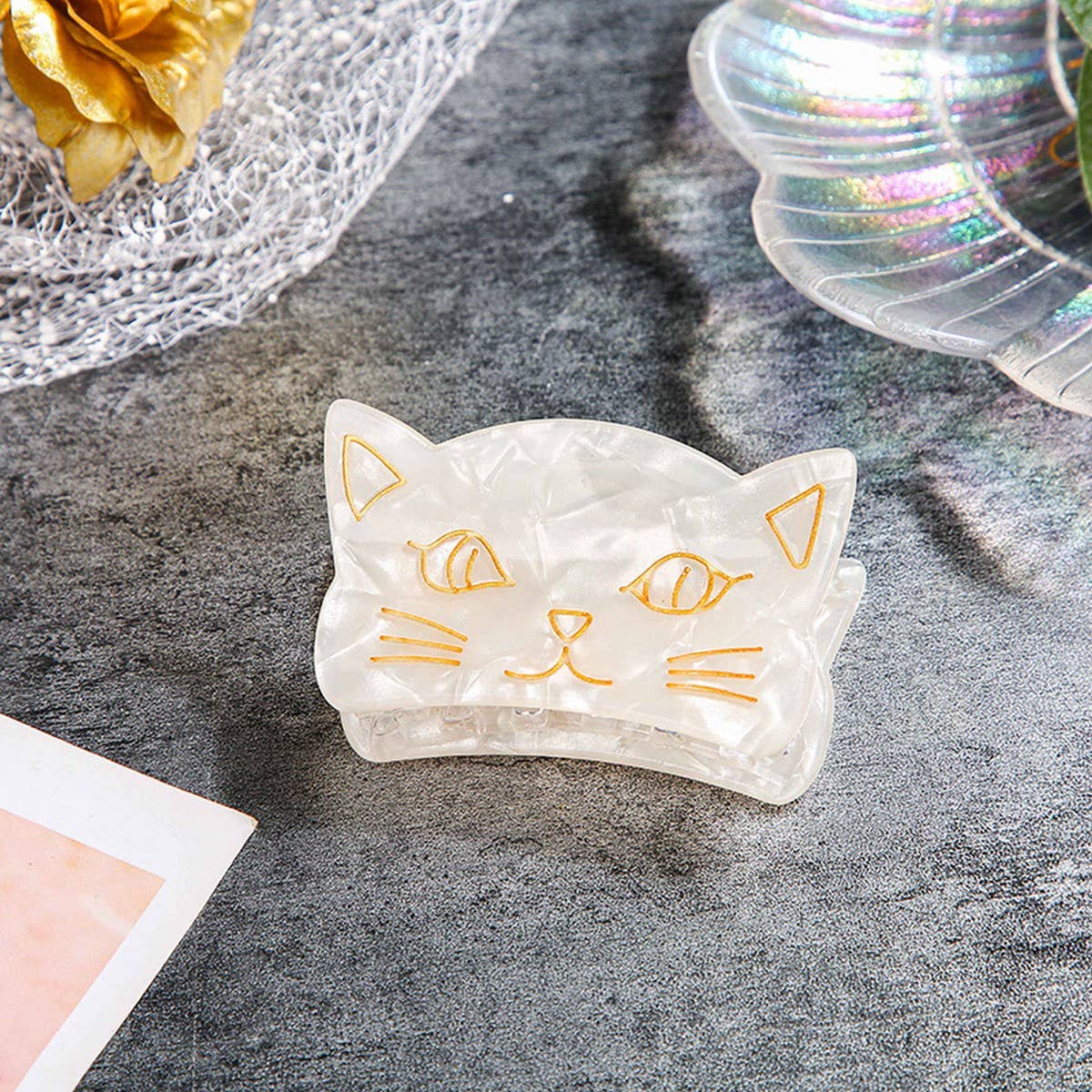 CWAHA1310_CUTE KITTEN SERIES HAIR CLAW CLIP