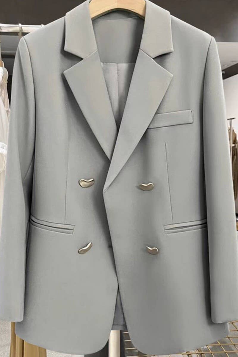 CWOBL0141_LOOSE-FITTING METAL BUTTONED BLAZER