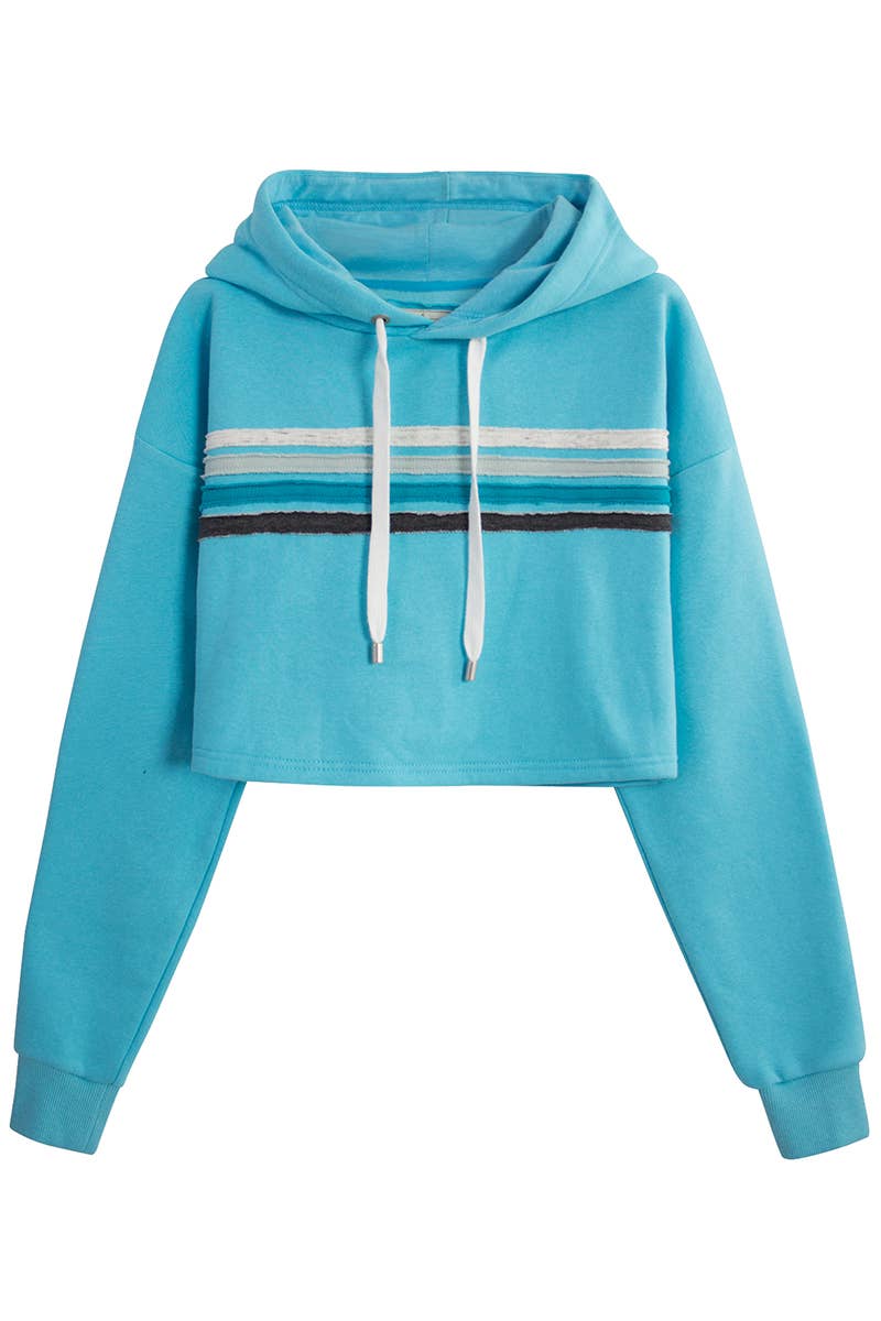 CWOHOL426_Lightweight Pullover Hoodie Cropped Sweatshirt