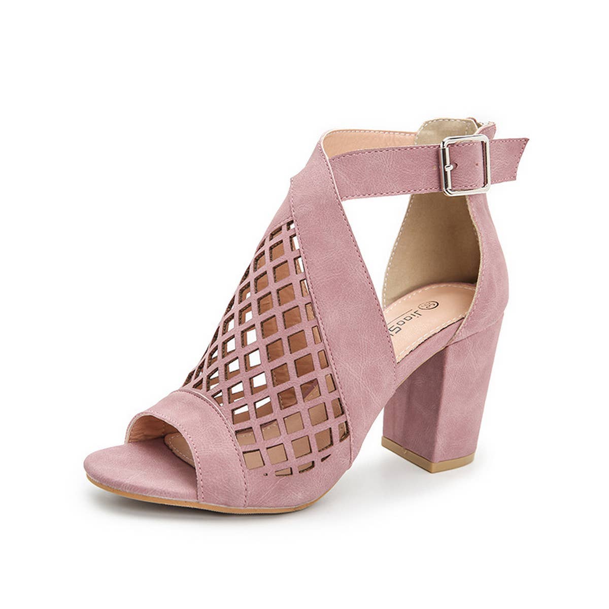WOMEN FASHION HOLLOW THICK HEELS