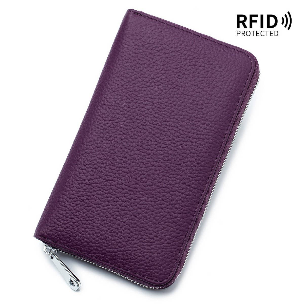 GENUINE LEATHER ZIPPER MULTIFUNCTIONAL LONG WALLET_CWAB3741