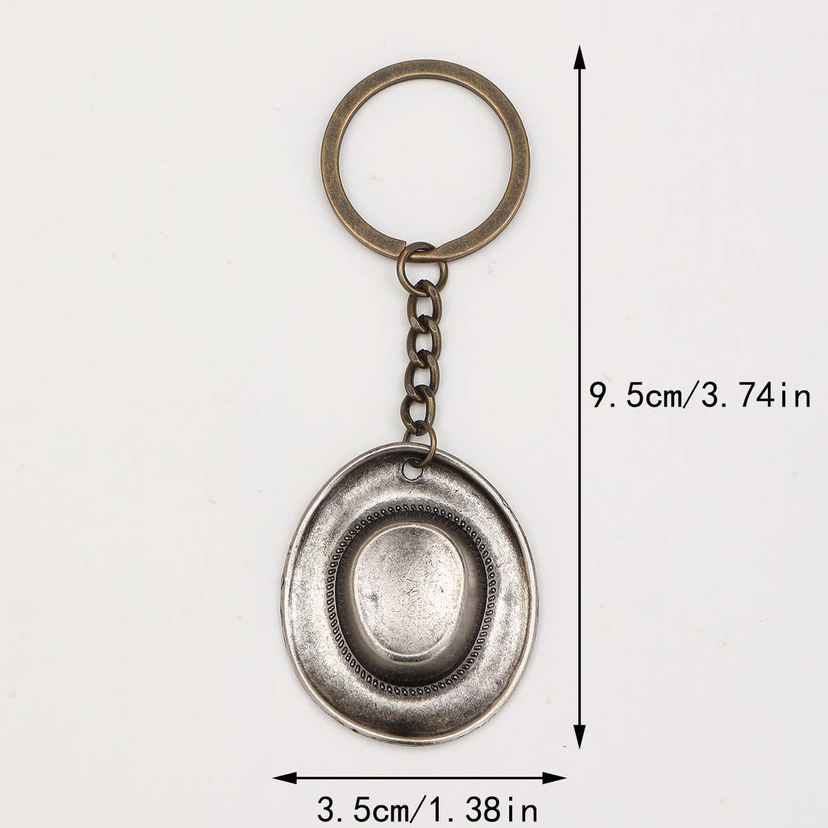 VINTAGE STYLE WESTERN COWBOY HAT PENDANT KEYCHAIN