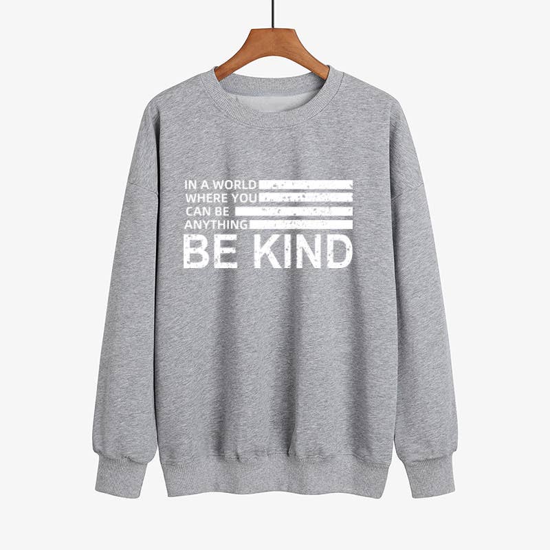 Basic monogrammed round neck hoodie