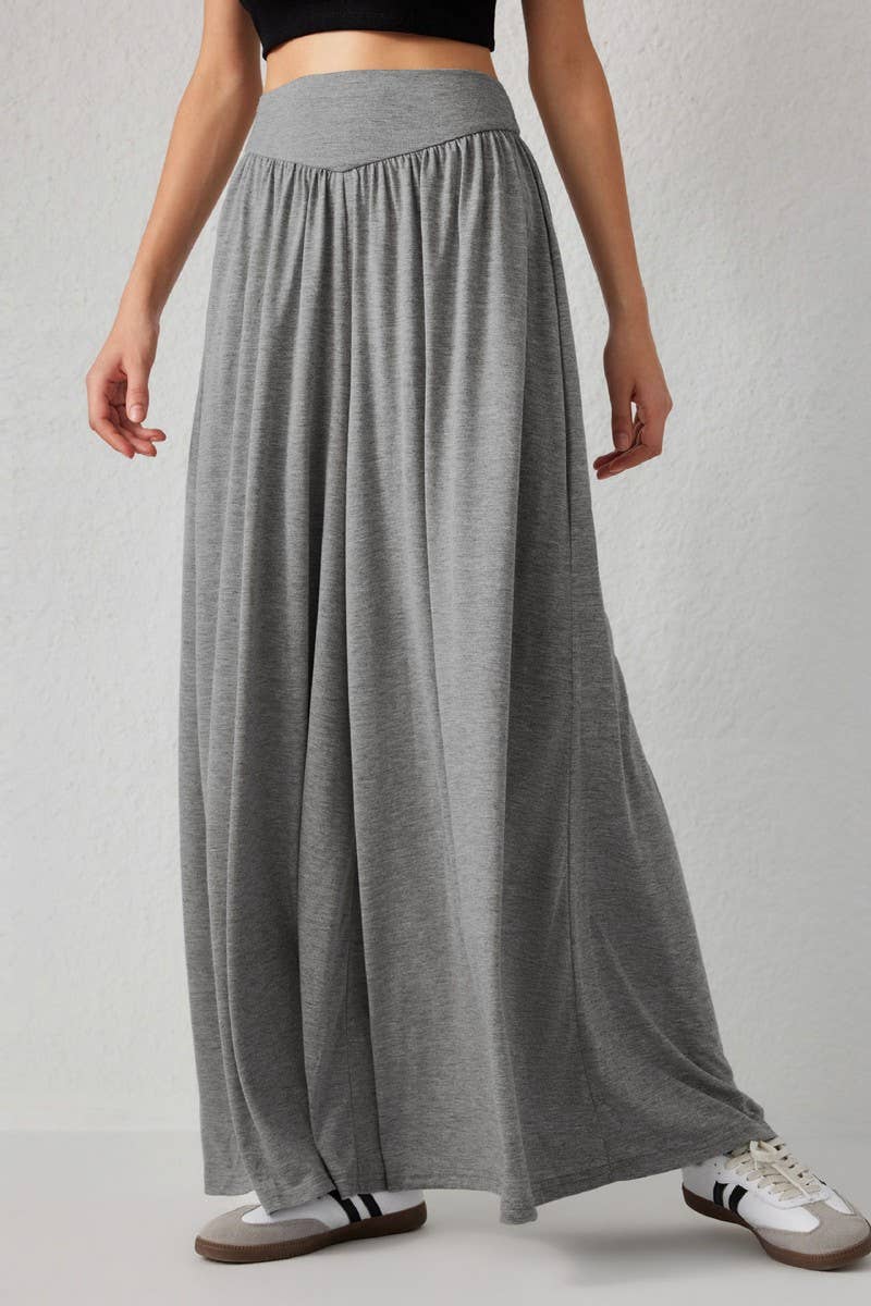 CWBLP1863_SOLID COLOR CASUAL HIGH WAIST WIDE LEG PANTS