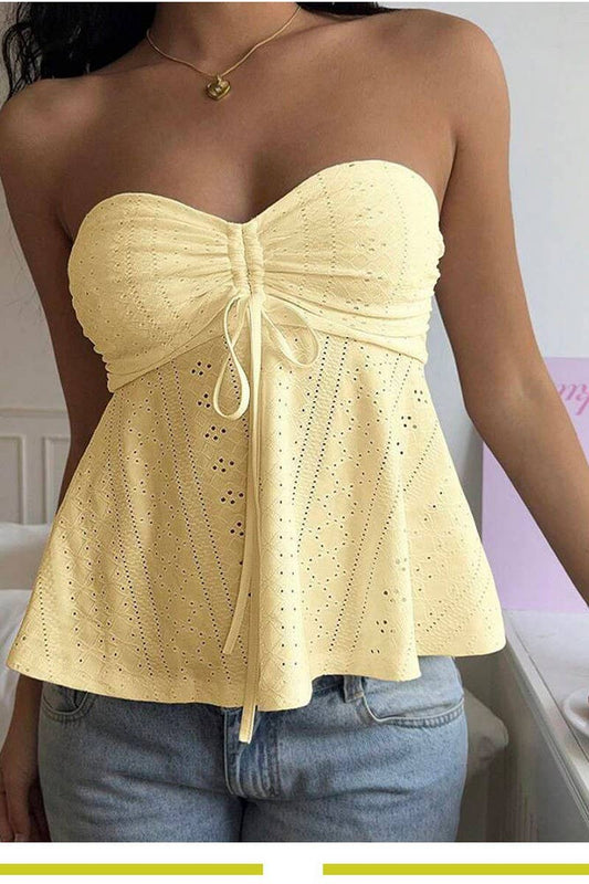 CWTTSL0441_SUMMER RESORT STYLE SLEEVELESS JACQUARD TOP