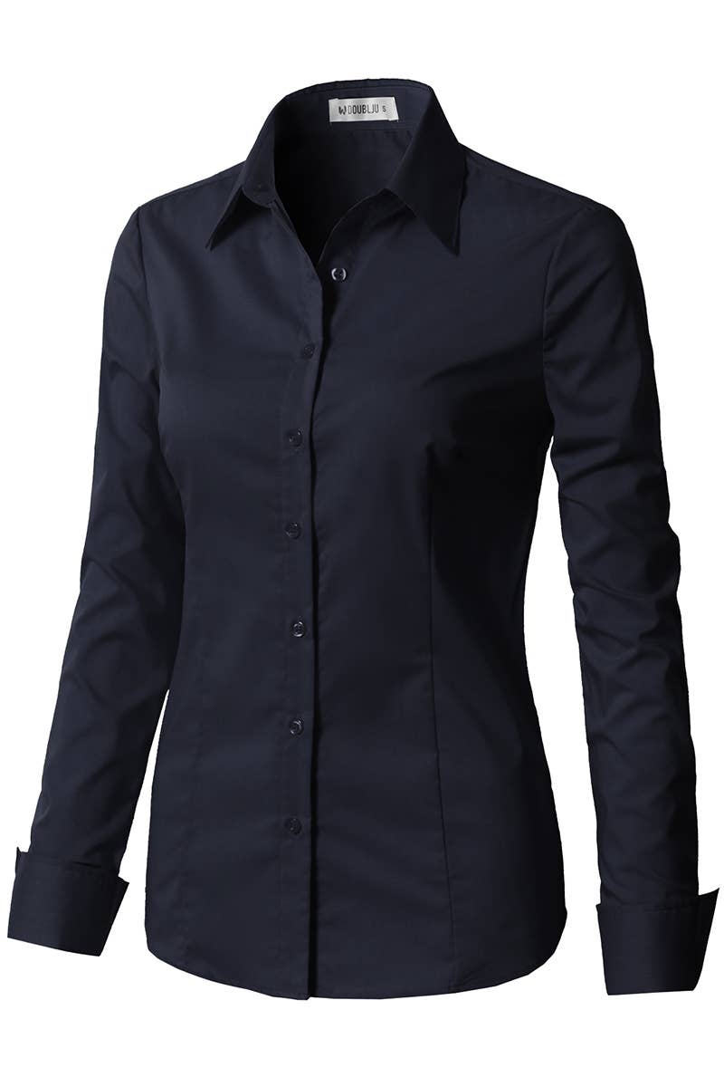 CWTDSL028_Button Down Long Sleeve Collared Shirts