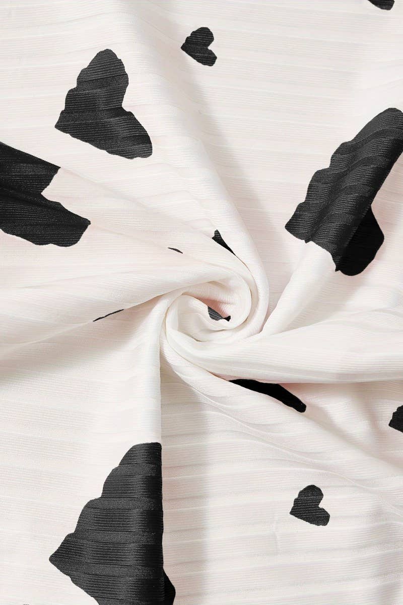 CWSPJ00497_RIBBED HEART PRINT PAJAMA 3 PIECE SET