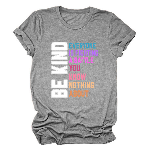 Trendy Women¡¯s Tee with Kindness Slogan