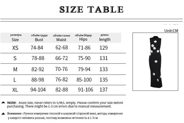 CWDMD4234_THREE-DIMENSIONAL FLOWER HIGH COLLAR DRESS