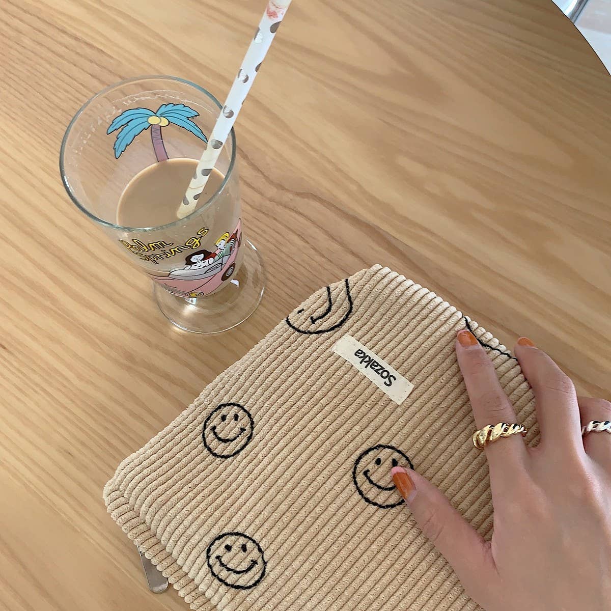 CWAB5805_SIMPLE RETRO COSMETIC BAG/CLUTCH/PENCIL BAG