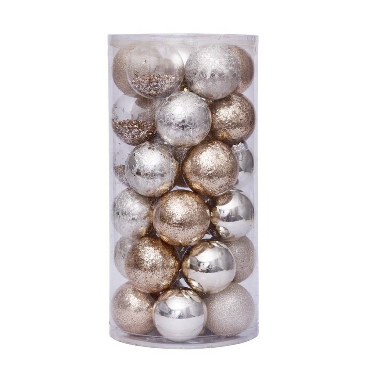 6cm 30PCS Gold Transparent Xmas Ball Set_CWMM9899