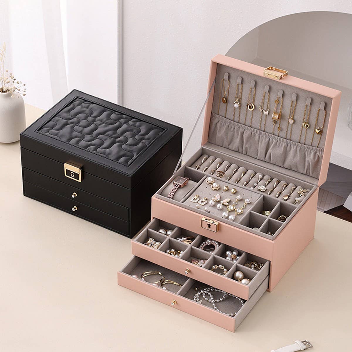 MULTIFUNCTIONAL MULTI-LAYER DRAWER JEWELRY BOX