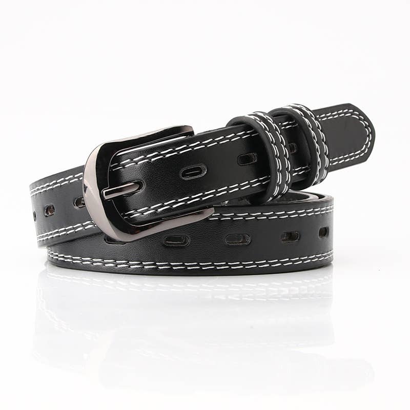 Double-line decorative fashionable versatile belt