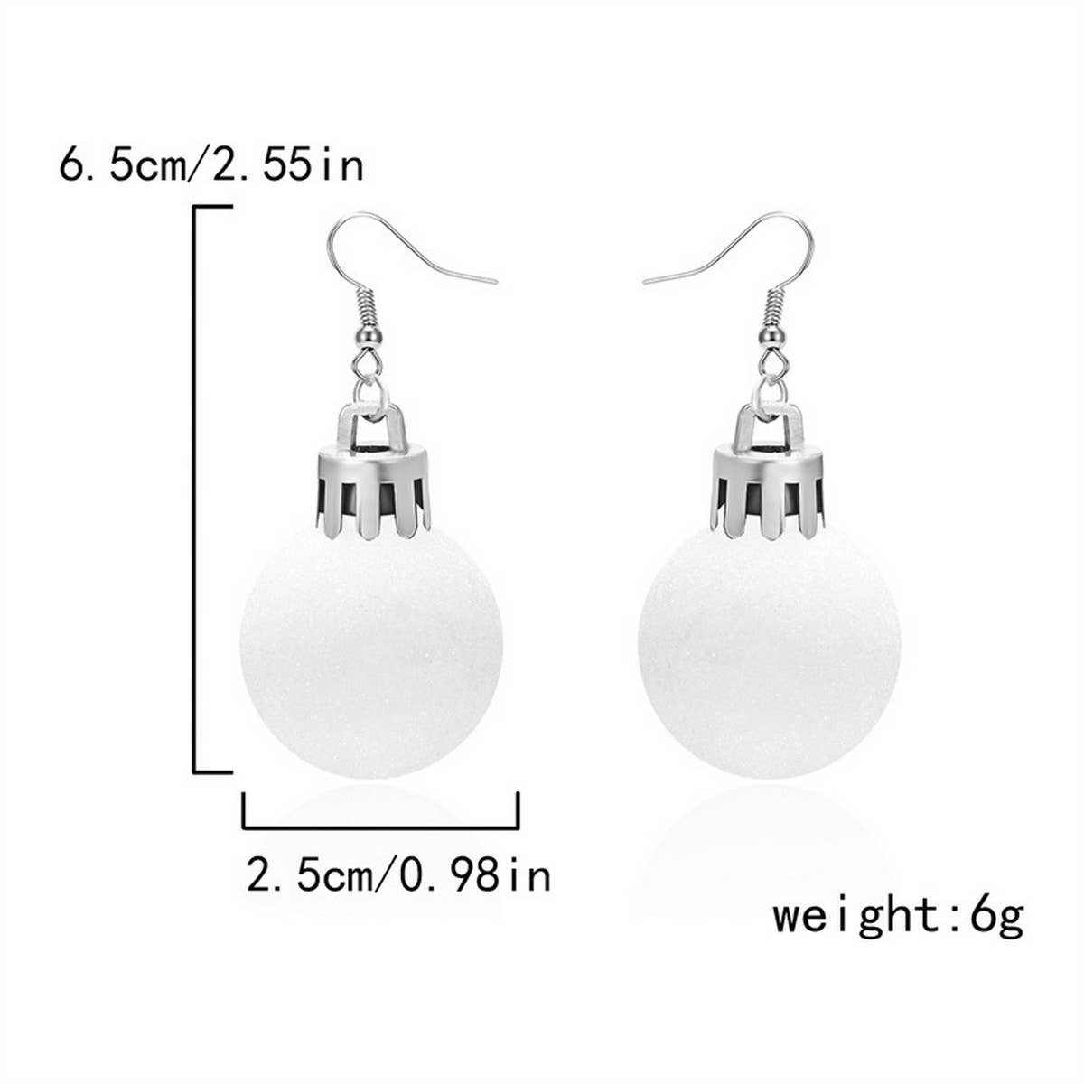 COLORFUL CHRISTMAS NEW BALL EARRINGS