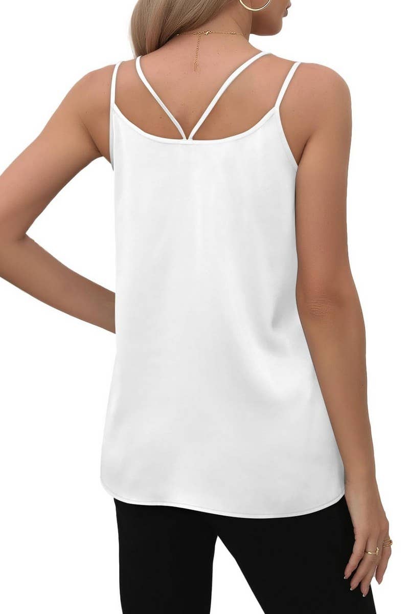 CWTTK0725_SOLID COLOR V-NECK LOOSE CAMISOLE TOP