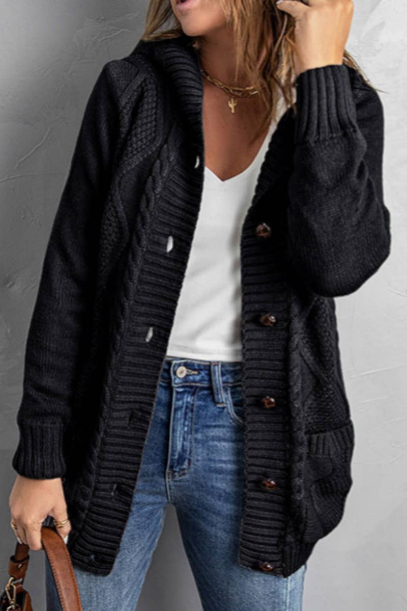 CWOCAL2185_WINTER FLEECE LONG-SLEEVED BUTTON-UP CARDIGAN