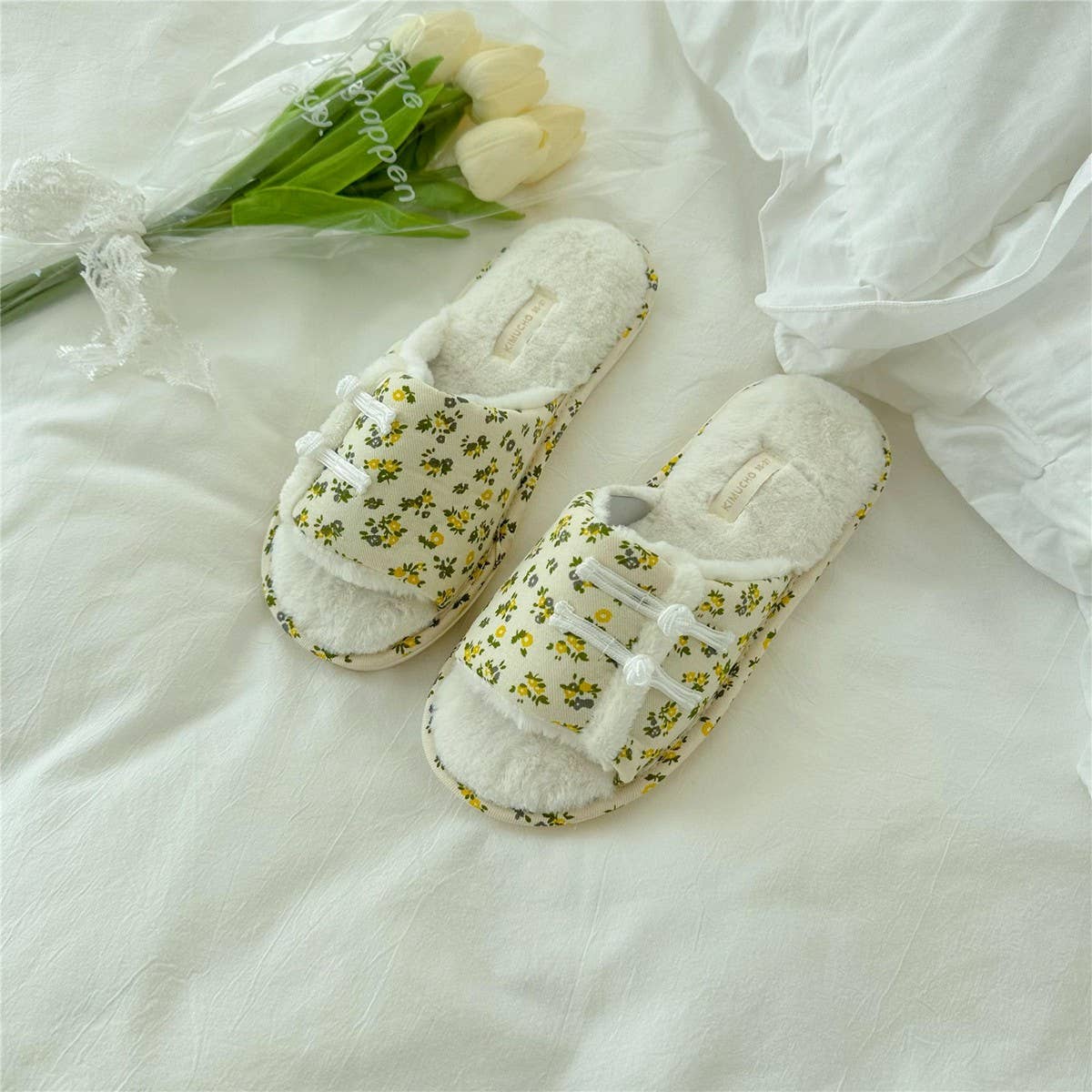 QIPAO BUTTONED WINTER OPEN-TOE HOME SLIPPERS_CWMM2988