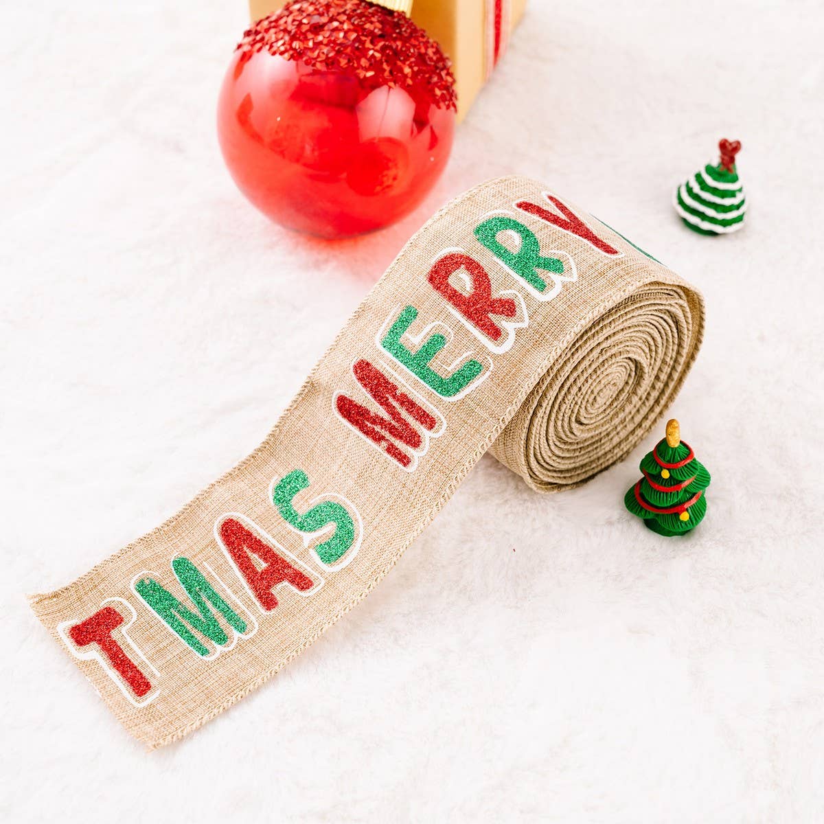 CWMM10228_CARTOON CHRISTMAS BURLAP RIBBON CREATIVE TREE DECO