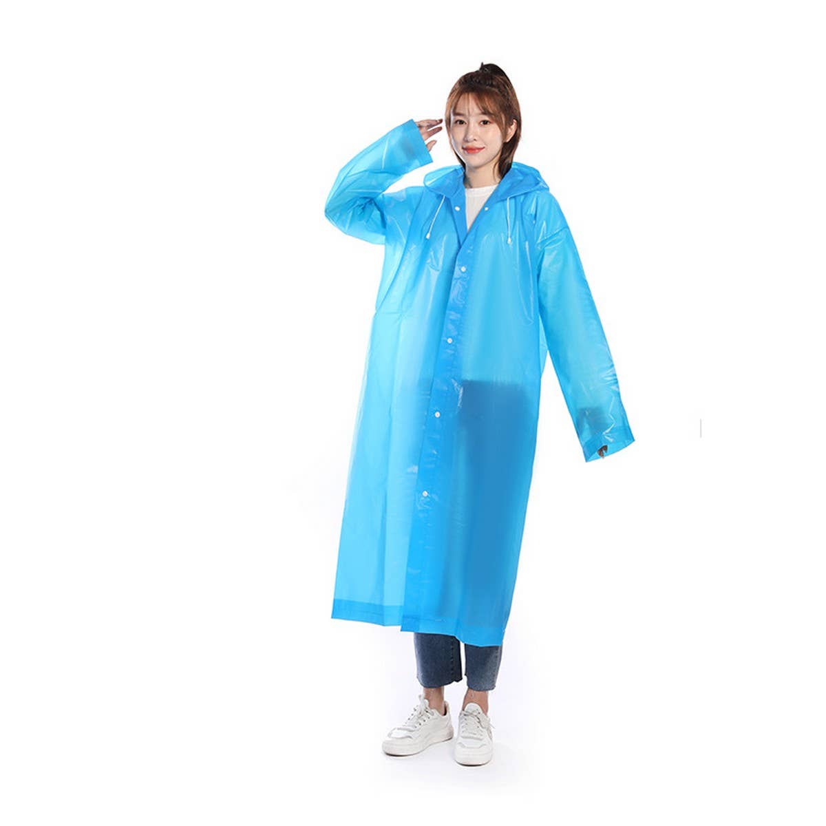 CWMM1492_PEVA HOODED THICKENED REUSABLE RAINCOAT