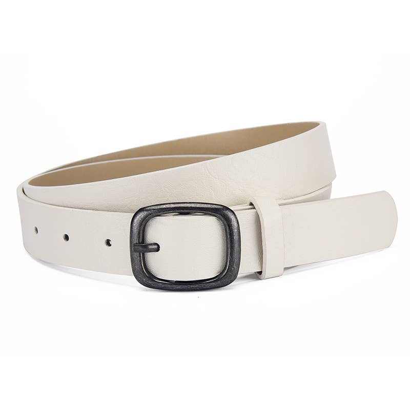 Fashionable day-shaped buckle leopard print belt