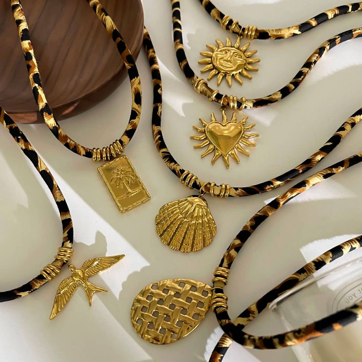 Leopard Velvet Cord Necklace ? Bold Fall Statement