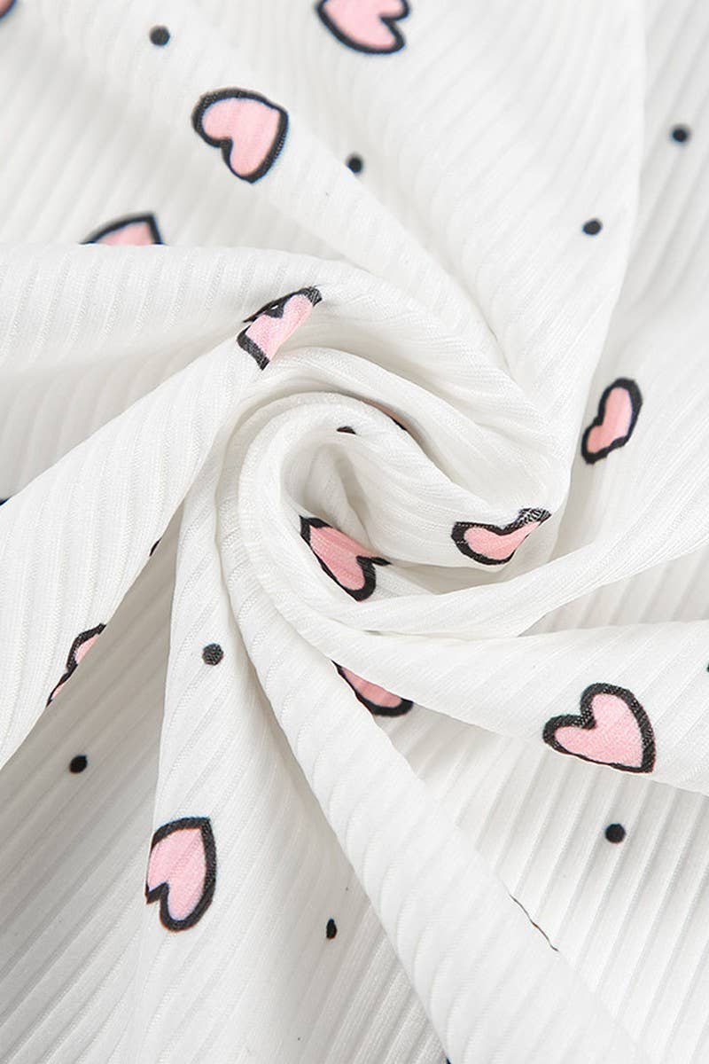 CWSPJ0167_KNITTED SUSPENDER SHORTS PAJAMAS HOME WEAR SET