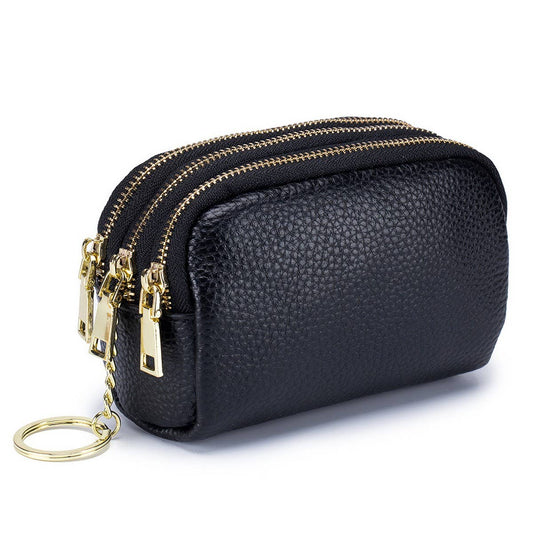 MULTIFUNCTIONAL HEADER COWHIDE MINI COIN PURSE_CWAB3893