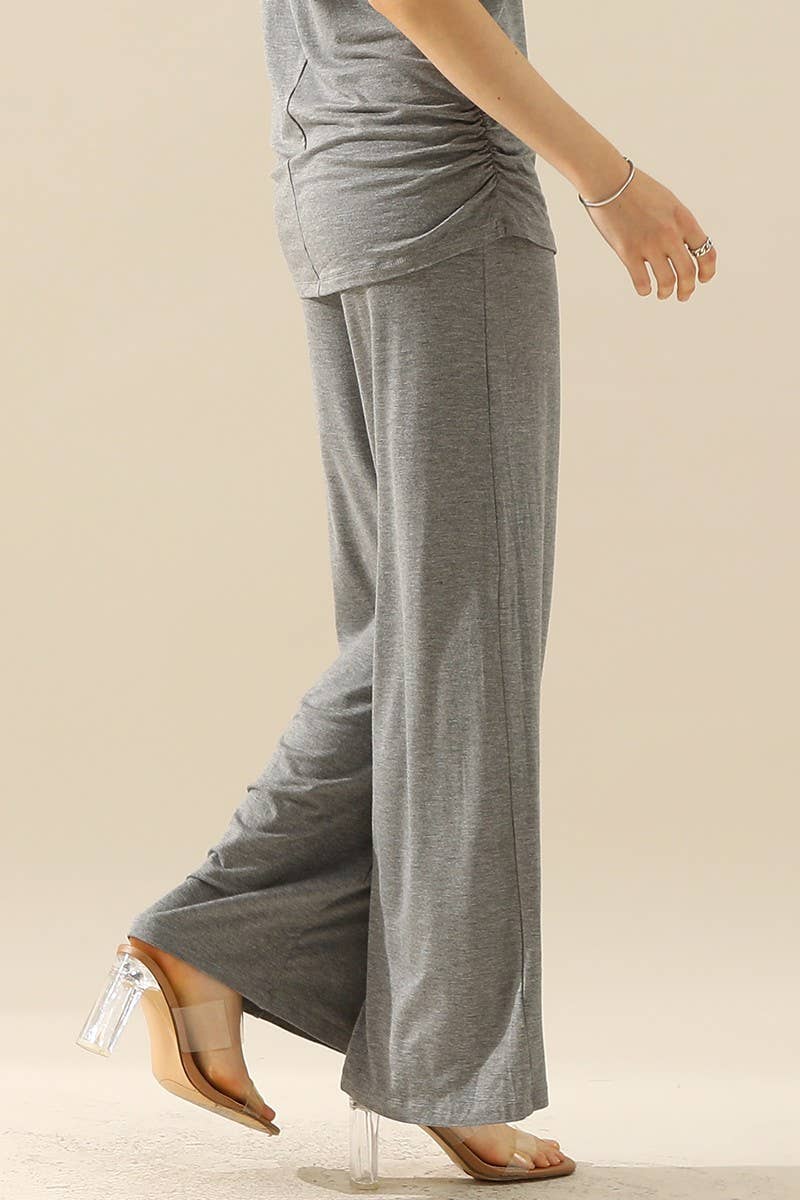 CWBLP410_HIGH WAIST WIDE LEG PALAZZO LOOSE CASUAL PANTS