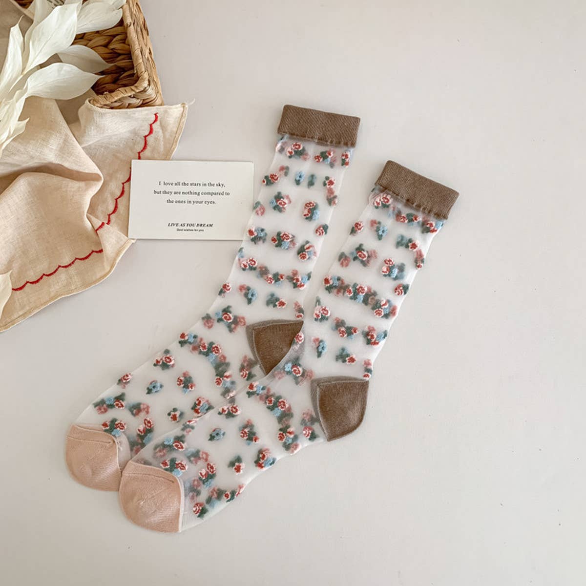 RETRO NEW GARDEN TRANSPARENT SOCKS_CWMS0555