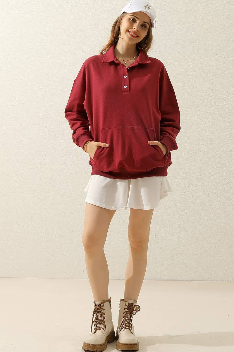 CWOSWL1834_BOTTON COLLAR COTTON PIQUE POLO SHIRTS