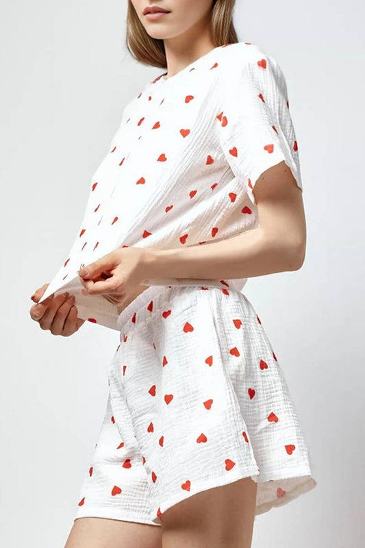 CWSBSSL0107_SUMMER LOVE PRINT HOME WEAR TWO PIECE SET