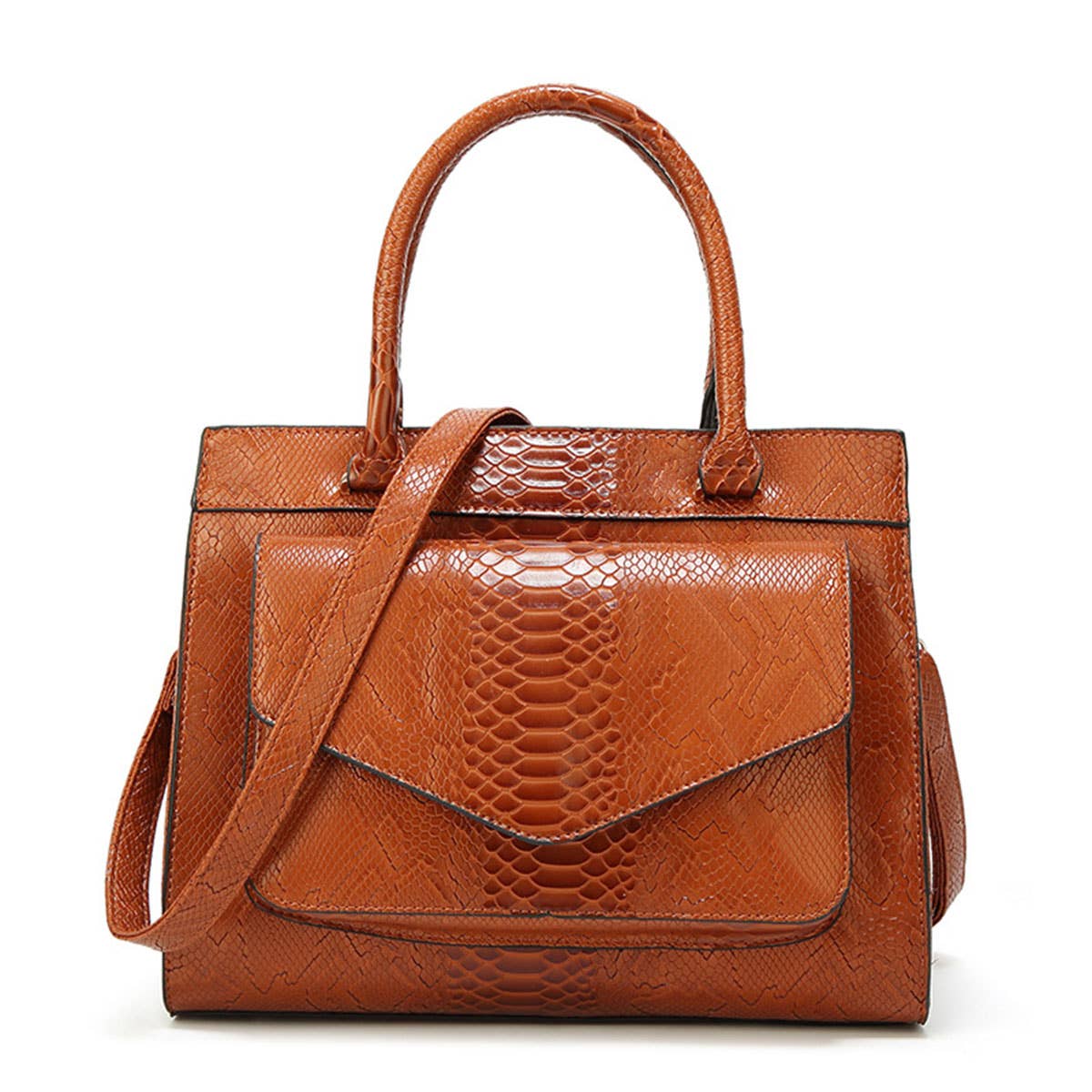 SIMPLE SNAKE PATTERN PORTABLE BIG BAG_CWAB0963