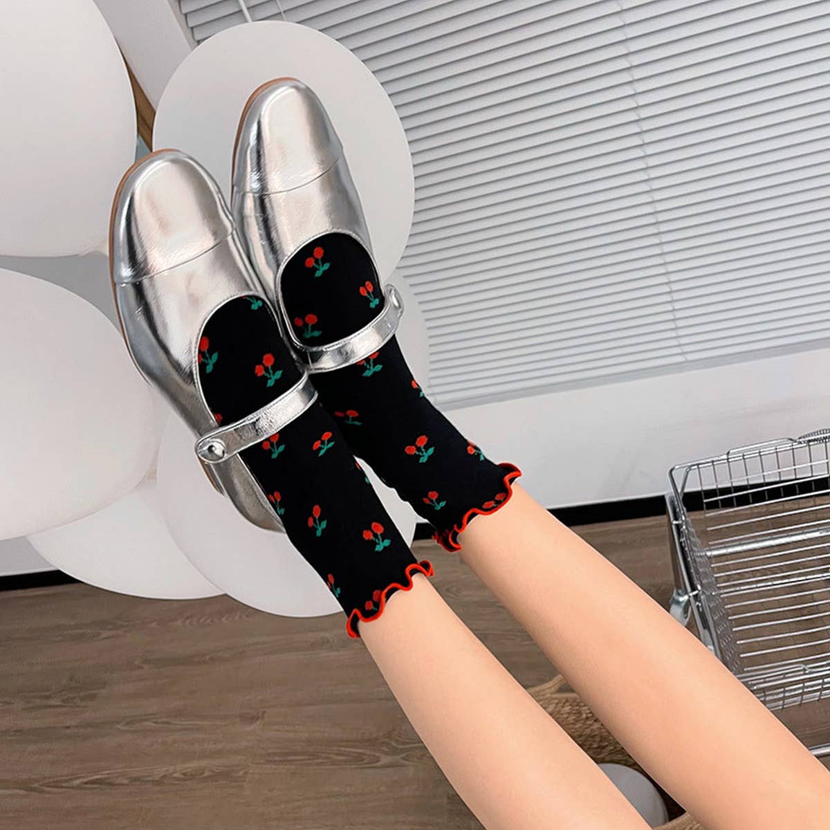 NEW ARRIVAL FOR WOMEN CUTE CHERRY COTTON SOCKS