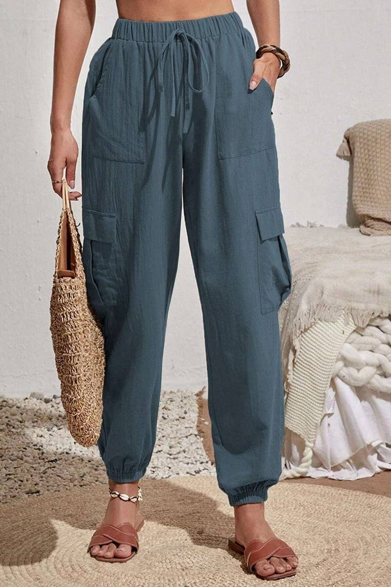 CWBLP1866_SPRING AND SUMMER SOLID COLOR CASUAL OVERALLS