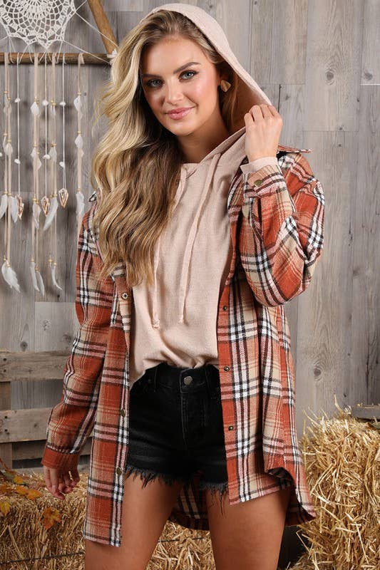 CWOJA187-P_PLUS SIZE TUNIC LENGTH SOFT FLANNEL PLAID JACKET