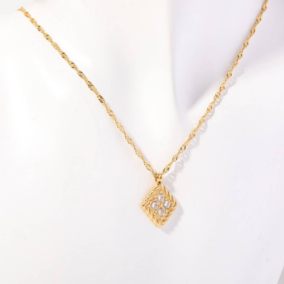 December birthstone colored zircon necklace