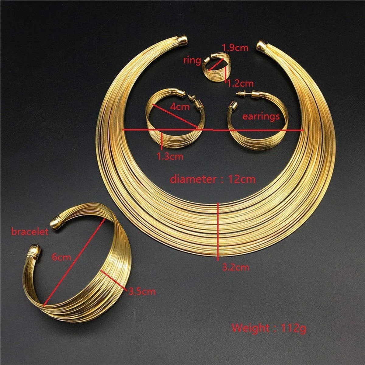 DESIGNER NICHE NECKLACE FOUR-PIECE METAL NECKLACE