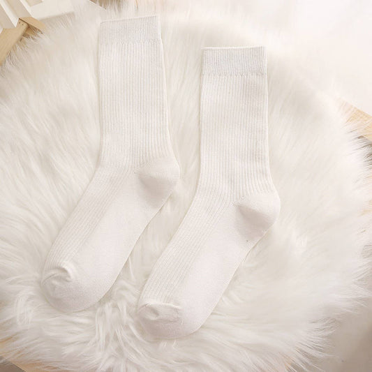 AUTUMN AND WINTER SOLID COLOR MID-CALF SOCKS_CWMS0978