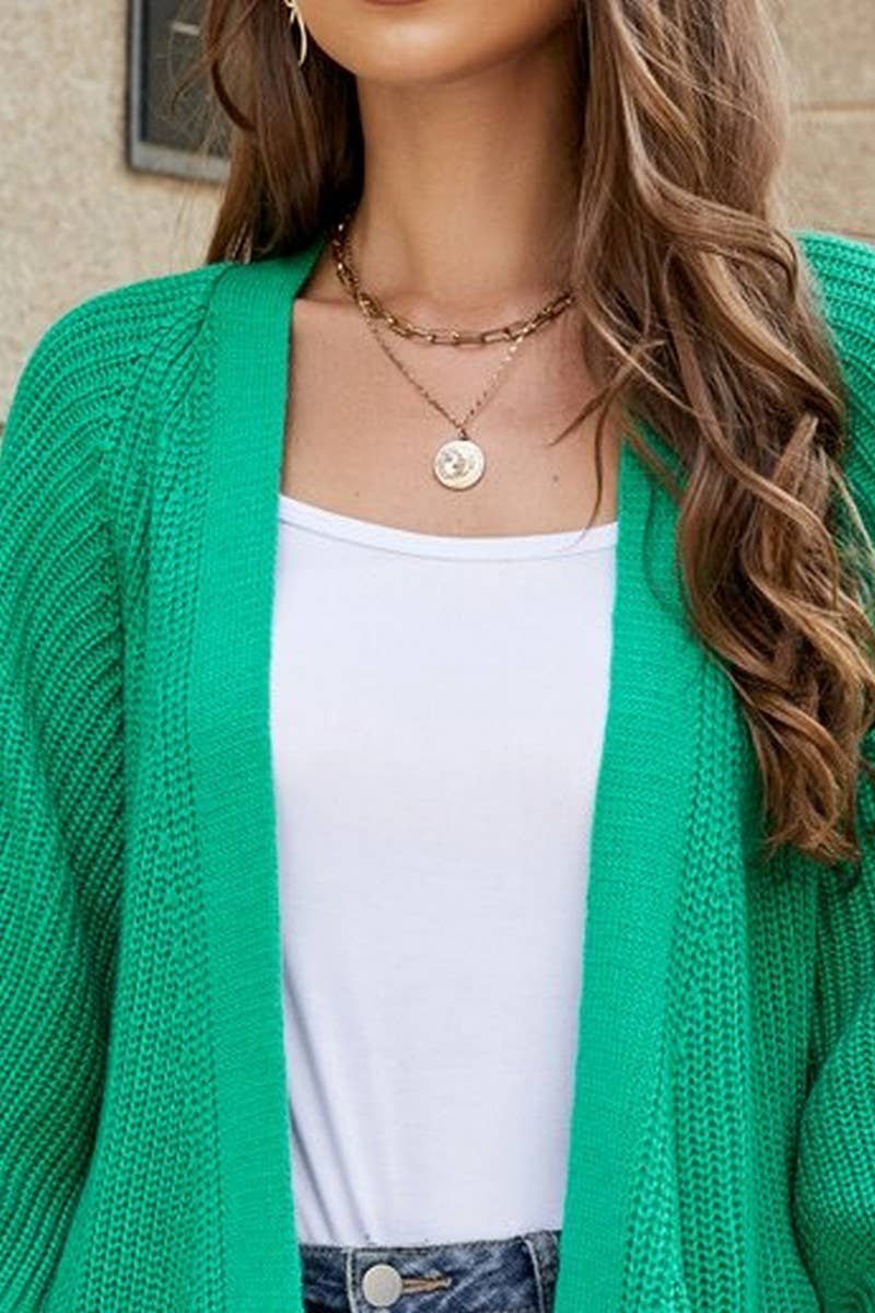 CWOCAL0760_SOLID COLOR LONG KNITTED CARDIGAN WITH TIES