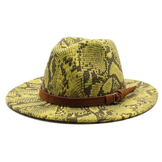 WOOL HAT SNAKE PATTERN CASUAL HAT JAZZ HAT FELT HAT_CWAH2592