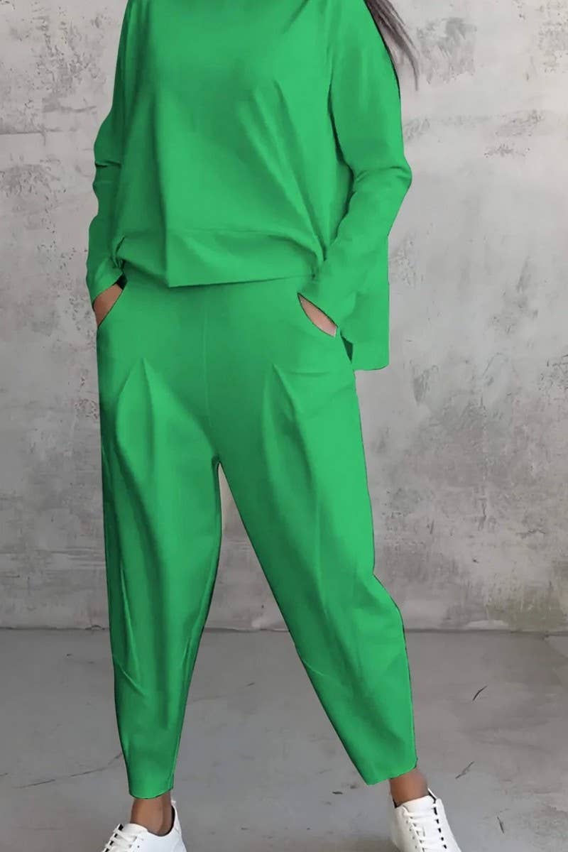 CWSTB00384_SOLID CREWNECK LONG SLEEVE LONG PANTS SET