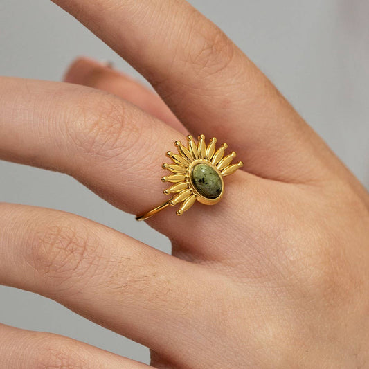 NATURAL STONE RINGS HIGH-END NON-FADING DESIGN