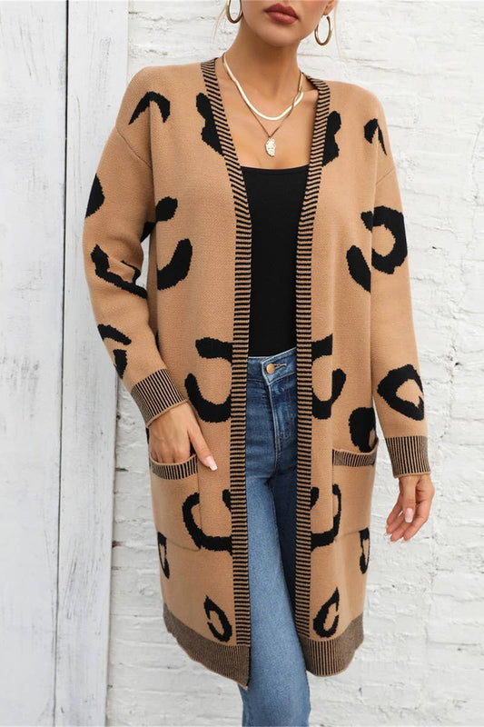 CWOCAL0508_Long Sleeve Casual Open Front Cardigan Sweater